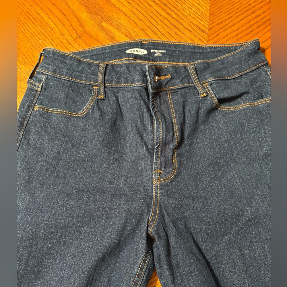 Womens Old Navy Dark Skinny Jeans size 6 Long - Picture 4 of 10